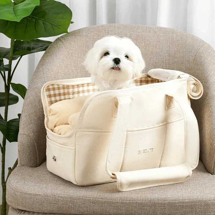 Atmungsaktive Schultertasche für Hunde