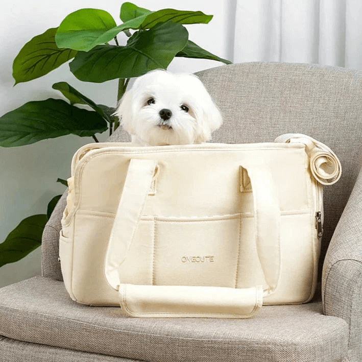 Atmungsaktive Schultertasche für Hunde
