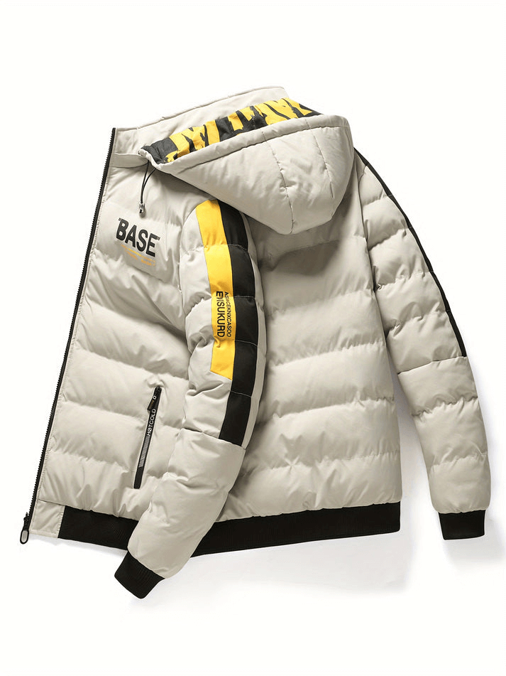 Herren Pufferjacke mit Kapuze