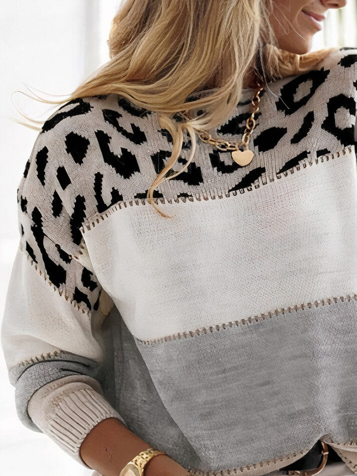 Oversize Panther Strickpullover
