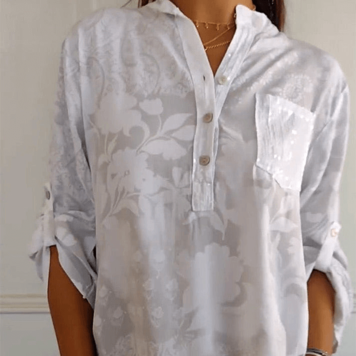 Lässige Bluse mit Umlegekragen