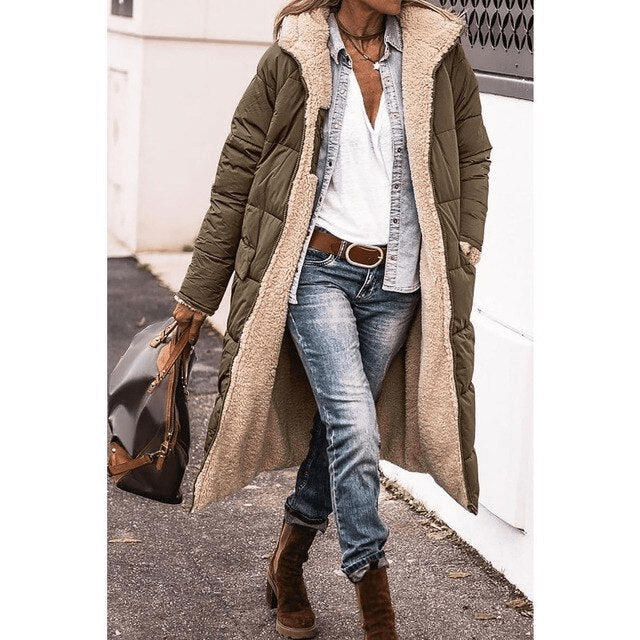 Elegante Lange Wendejacke