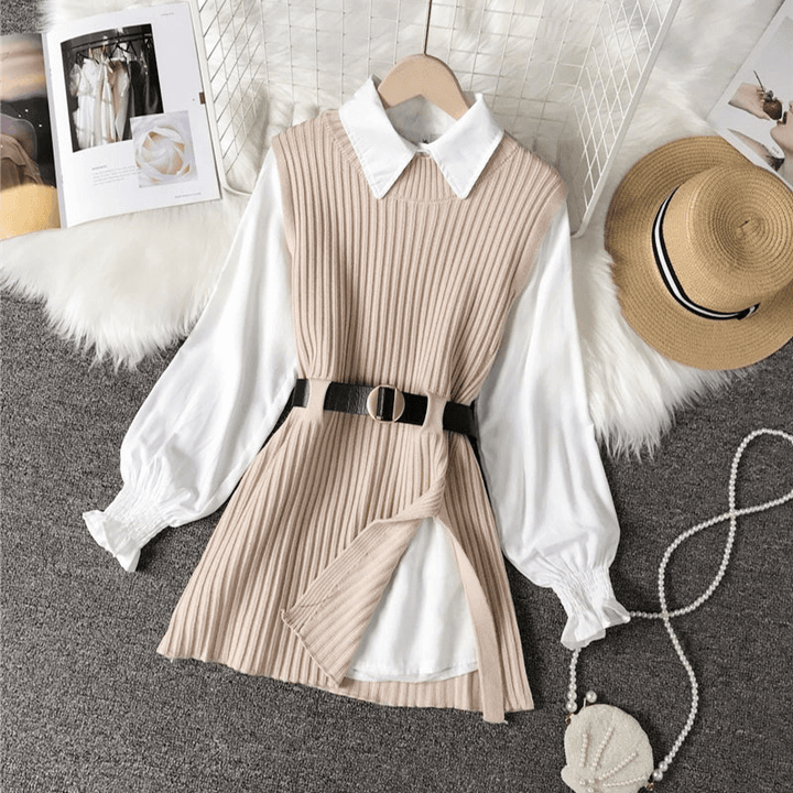 Modisches Lantern Sleeve Shirt Set
