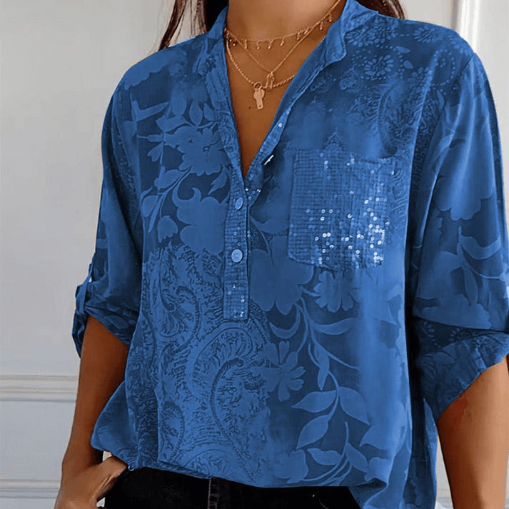 Lässige Bluse mit Umlegekragen