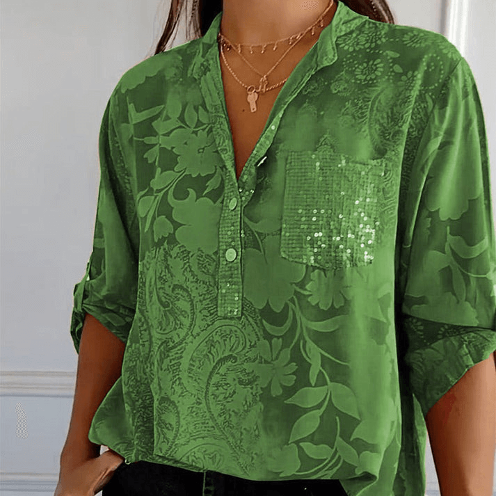Lässige Bluse mit Umlegekragen