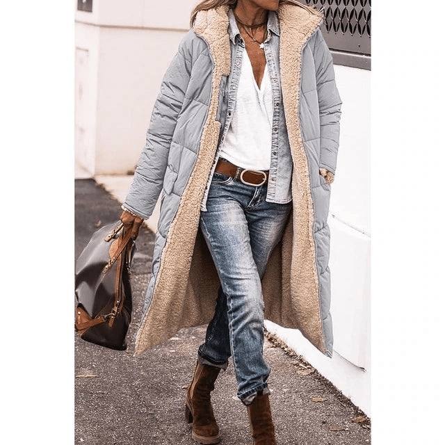 Elegante Lange Wendejacke