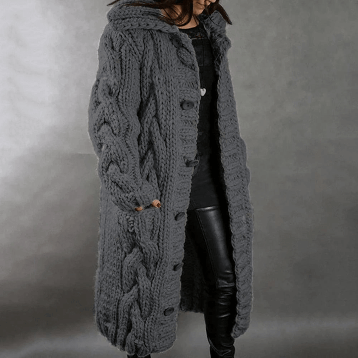 Stylischer Strickmantel für Damen