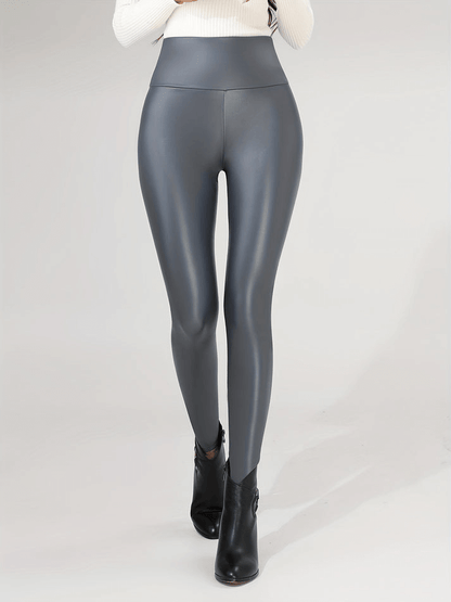 Ultra-weiche High-Waist Kunstleder-Leggings