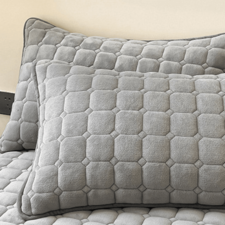 Weiche Tagesdecke mit Quadratischer Textur