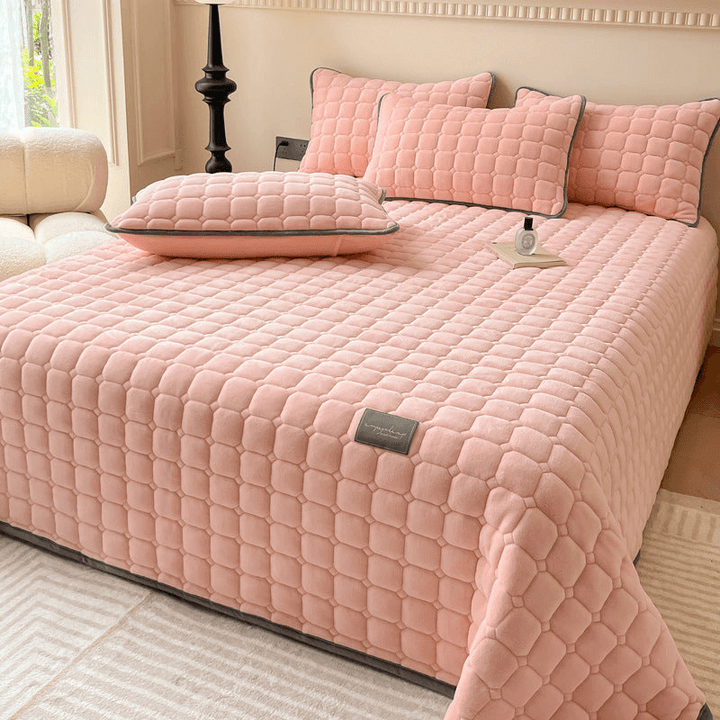 Weiche Tagesdecke mit Quadratischer Textur
