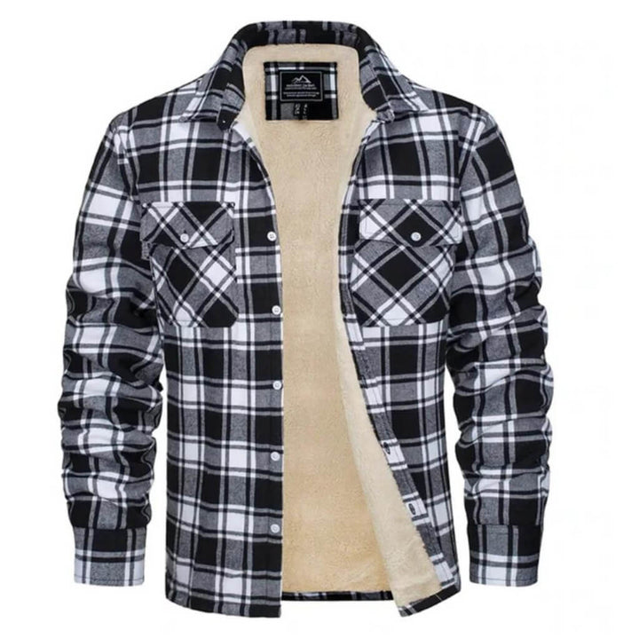 Fleecegefütterte karierte Jacke