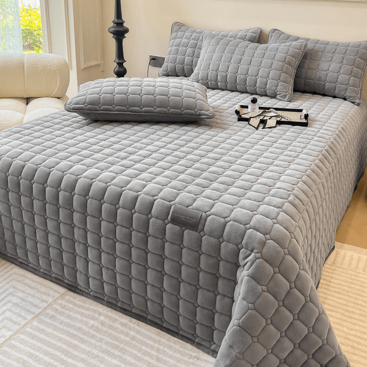 Weiche Tagesdecke mit Quadratischer Textur