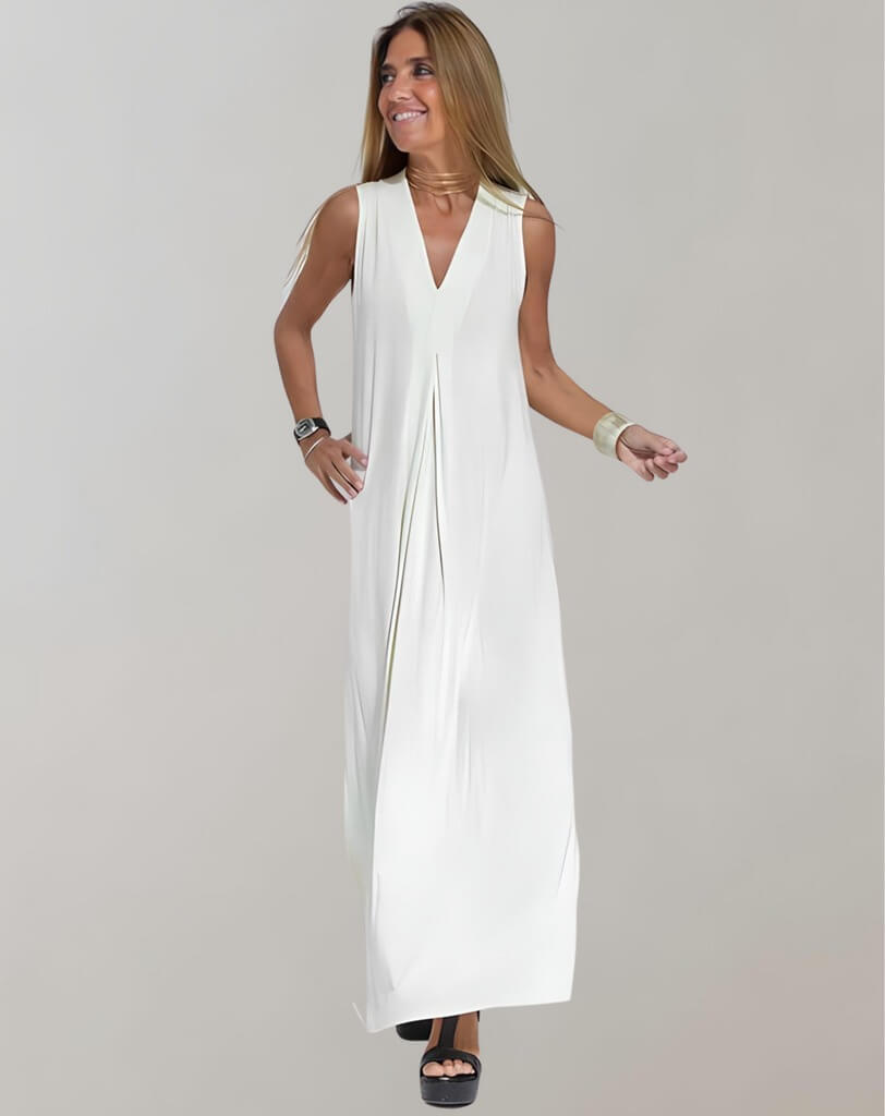 Schlankmachendes Sommerkleid für Damen