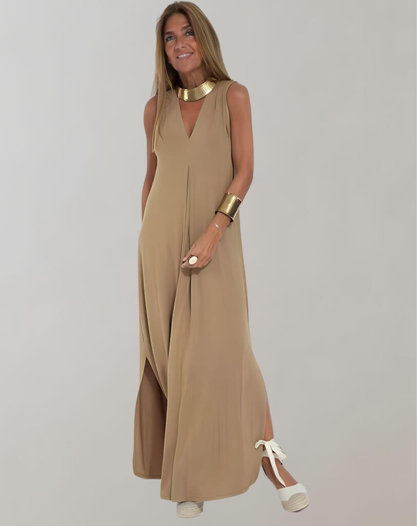 Schlankmachendes Sommerkleid für Damen