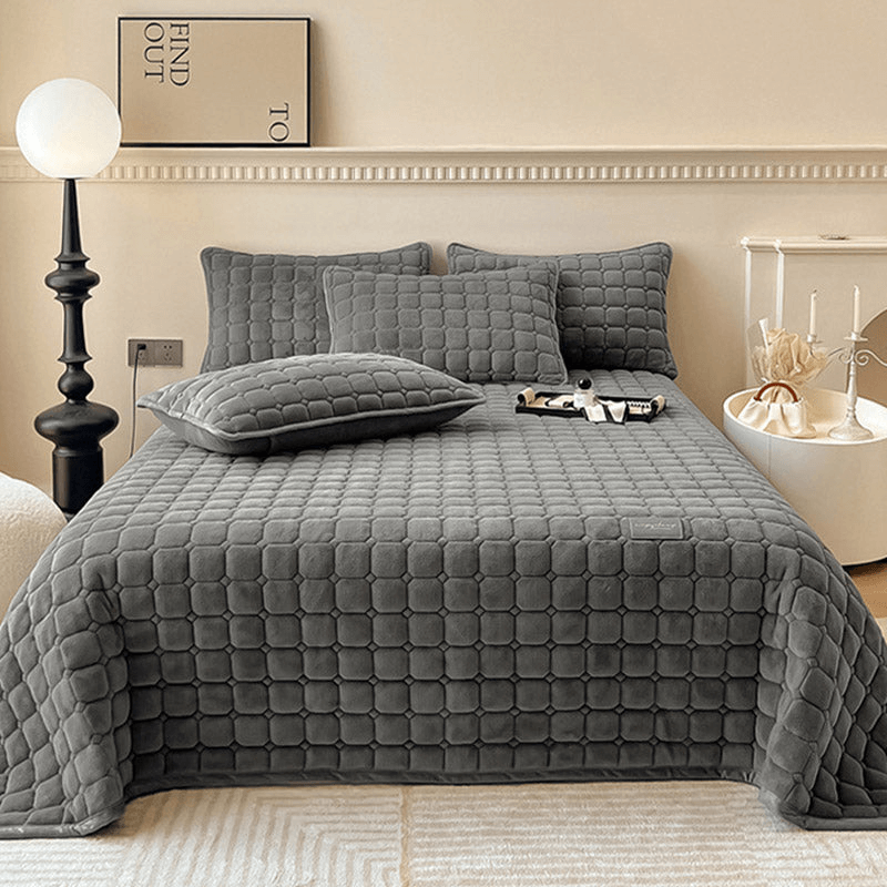 Weiche Tagesdecke mit Quadratischer Textur