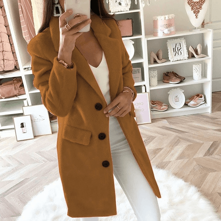 Eleganter langer Blazermantel