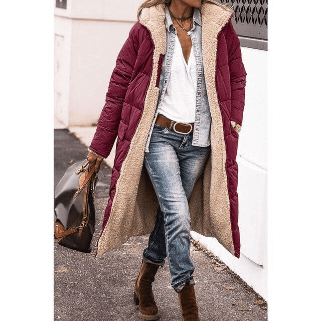 Elegante Lange Wendejacke