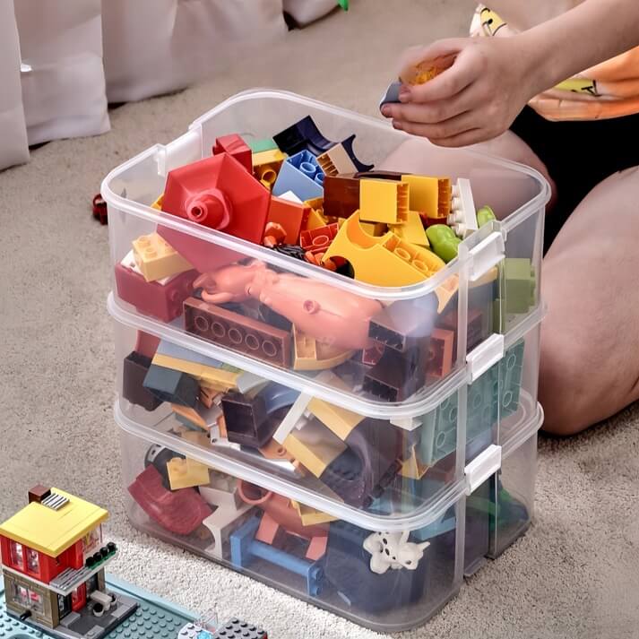 Stapelbare Organizer Box mit Deckel