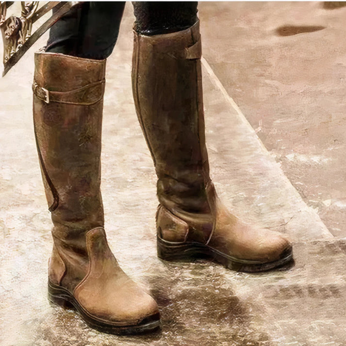 Wasserdichte Modische Stiefel mit Schnallen unterhalb des Knies