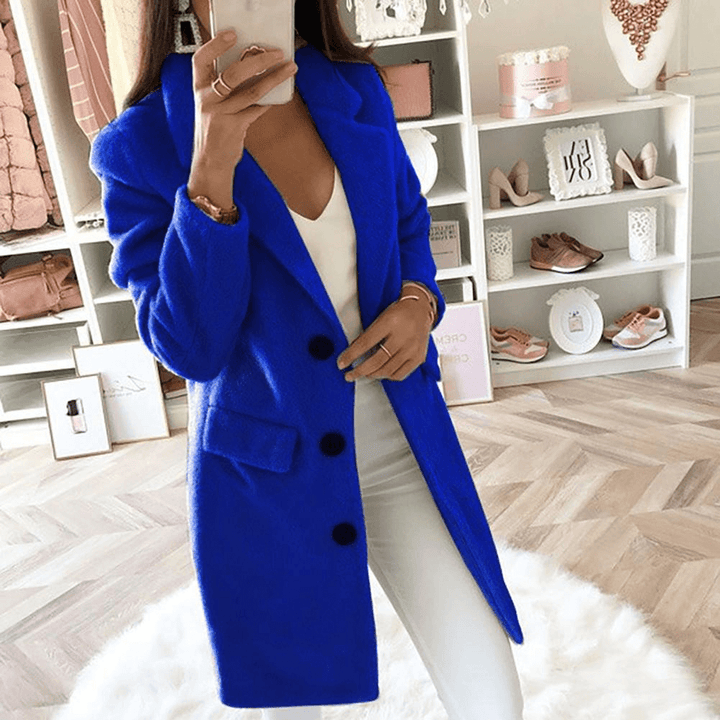 Eleganter langer Blazermantel