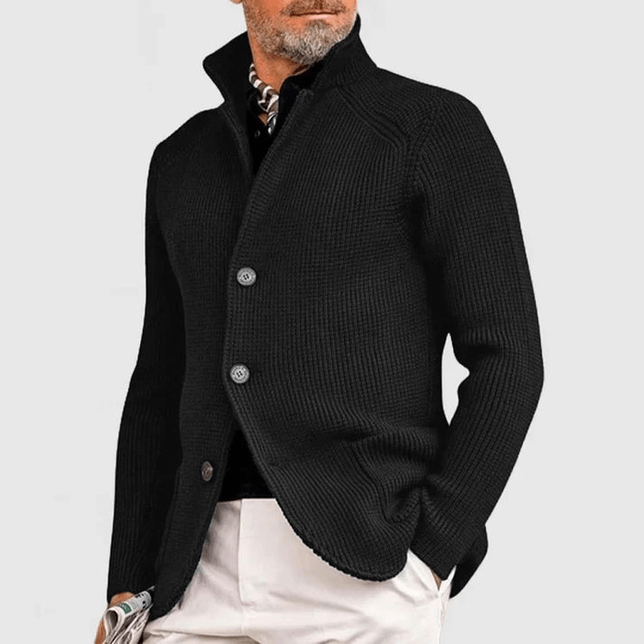 Elegante Herren Reversstrickjacke