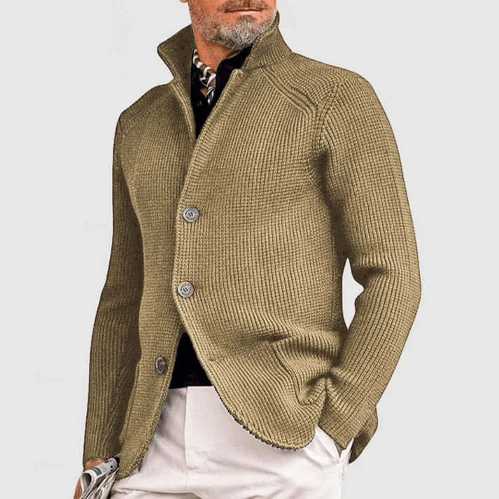 Elegante Herren Reversstrickjacke