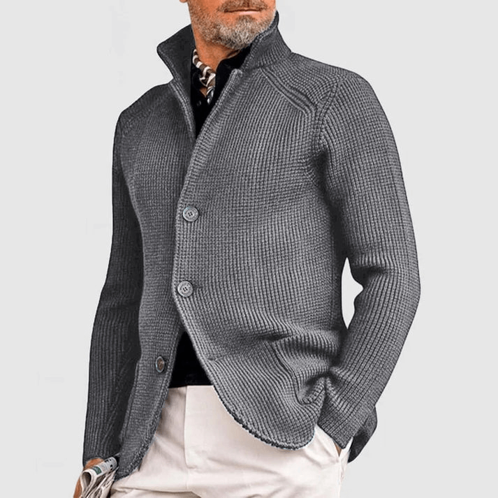 Elegante Herren Reversstrickjacke