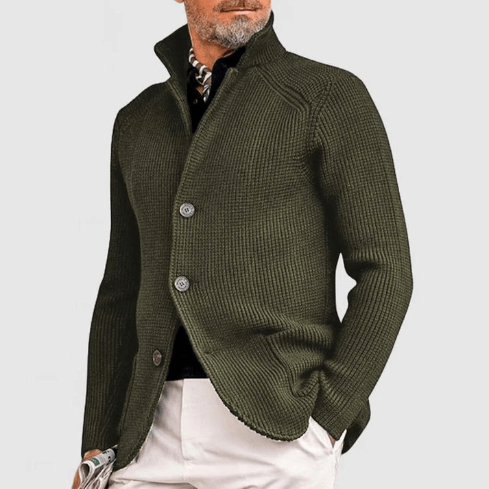 Elegante Herren Reversstrickjacke