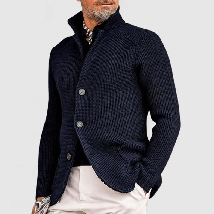 Elegante Herren Reversstrickjacke