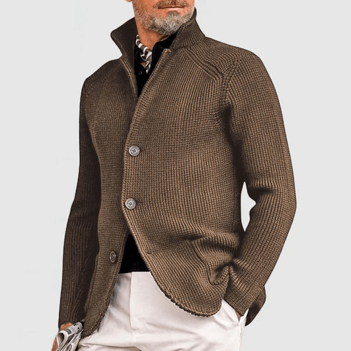 Elegante Herren Reversstrickjacke