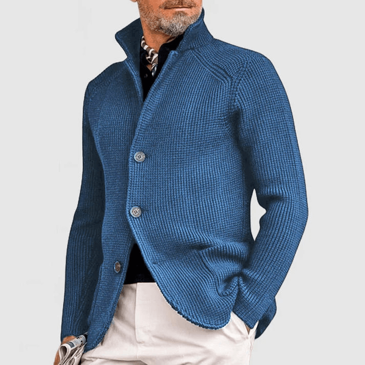 Elegante Herren Reversstrickjacke