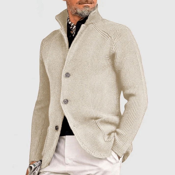 Elegante Herren Reversstrickjacke