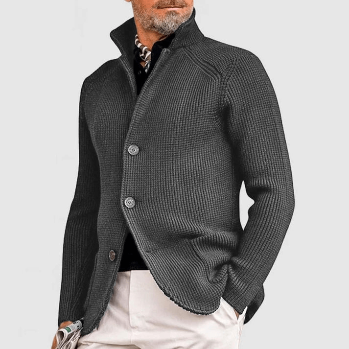 Elegante Herren Reversstrickjacke