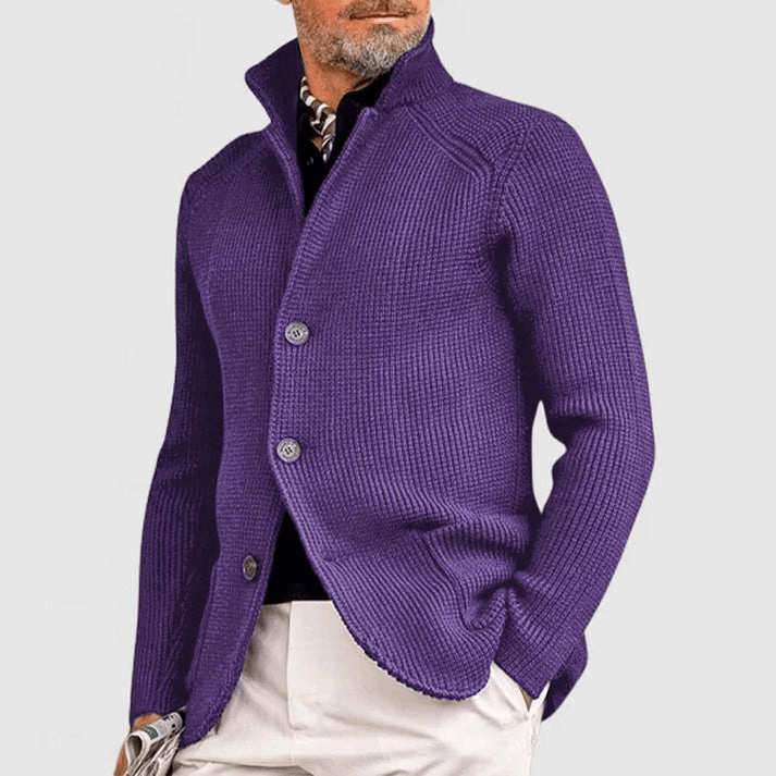 Elegante Herren Reversstrickjacke