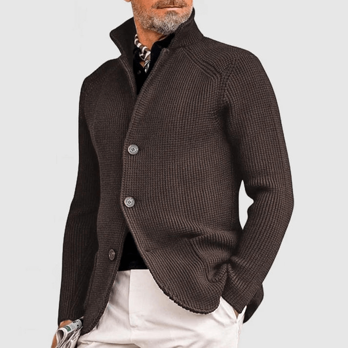 Elegante Herren Reversstrickjacke