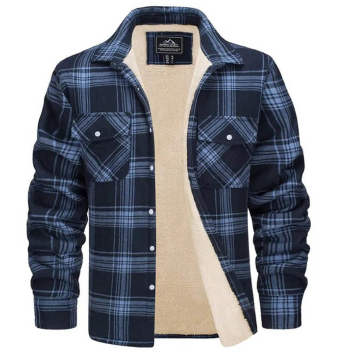 Fleecegefütterte karierte Jacke