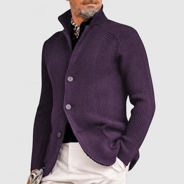 Elegante Herren Reversstrickjacke