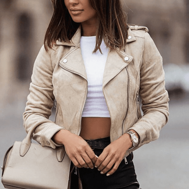 Elegante Damen Lederjacke