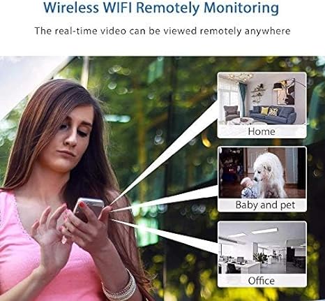 "Drahtlose 1080P WiFi Sicherheitskamera mit HD-Auflösung, kompakt und elegant für Innen- und Außenbereich."