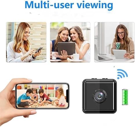 "Drahtlose 1080P WiFi Sicherheitskamera mit HD-Auflösung, kompakt und elegant für Innen- und Außenbereich."
