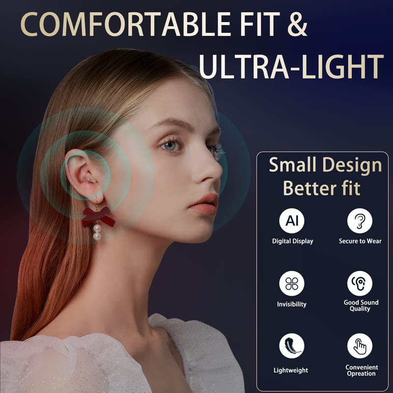 Drahtlose, wiederaufladbare Hörgeräte mit kompaktem Design, kristallklarer Akustik, ideal für diskreten Hörgenuss.