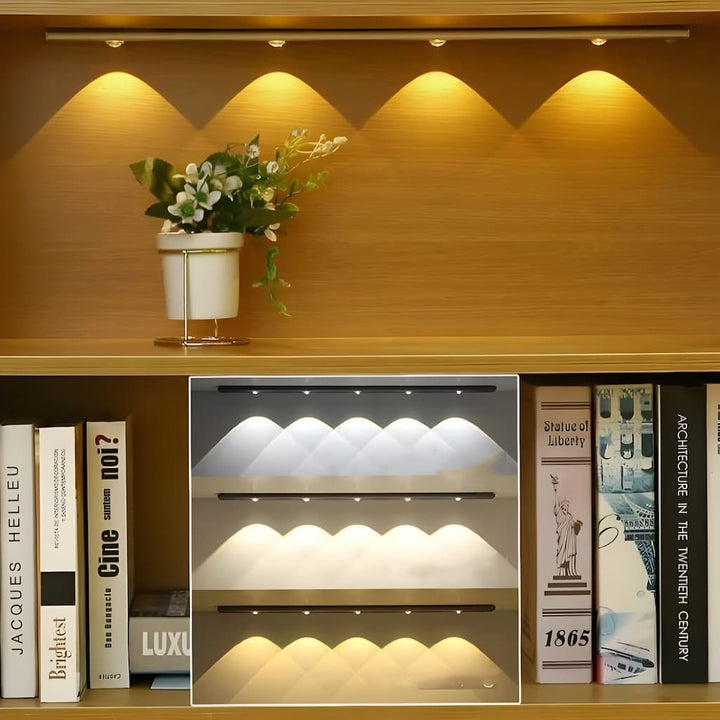 "Drahtloses LED-Panel mit Bewegungssensor, schlankes Design, energiesparend, anpassbare Helligkeit für moderne Beleuchtung."