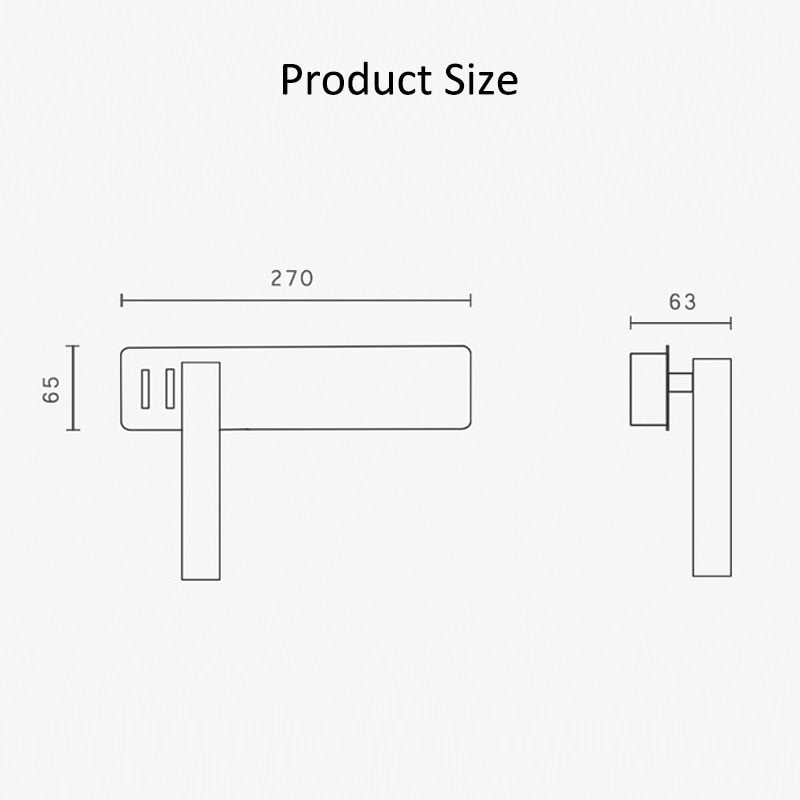"Drehbare LED-Lesewandleuchte: Moderne, anpassbare Helligkeit; ideal für Schlafzimmer, minimalistisches Design, flexibel eins