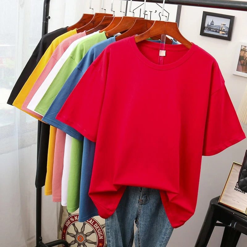 Oversized Baumwoll-T-Shirt Damen XXL bis 4XL - Casual Fashion