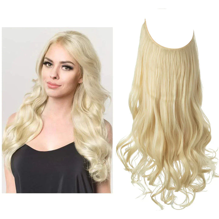 "Echthaar Extensions in natürlichen Braun- und Blondtönen, 35-45cm, bieten luxuriösen, authentischen Stil für Frauen."