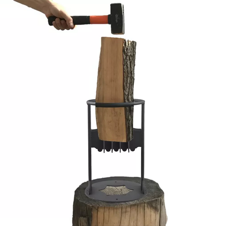 "Effizienter Holzspalter aus Gusseisen, robust und sicher, ideal für das Spalten von Feuerholz, langlebig und einfach zu bedi