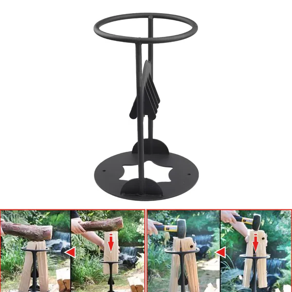 "Effizienter Holzspalter aus Gusseisen, robust und sicher, ideal für das Spalten von Feuerholz, langlebig und einfach zu bedi