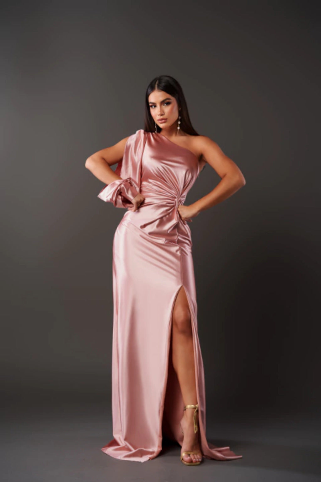 Ein-Schulter Abendkleid Damen, asymmetrisch, fließend, ideale Passform, elegant, für Galas und Hochzeiten, in vielen Farben.