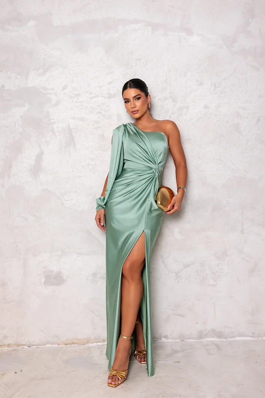 Ein-Schulter Abendkleid Damen, asymmetrisch, fließend, ideale Passform, elegant, für Galas und Hochzeiten, in vielen Farben.