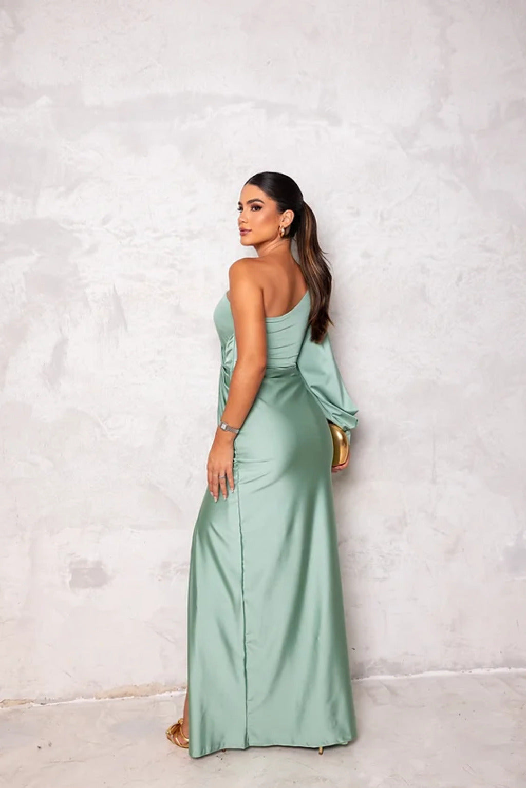 Ein-Schulter Abendkleid Damen, asymmetrisch, fließend, ideale Passform, elegant, für Galas und Hochzeiten, in vielen Farben.